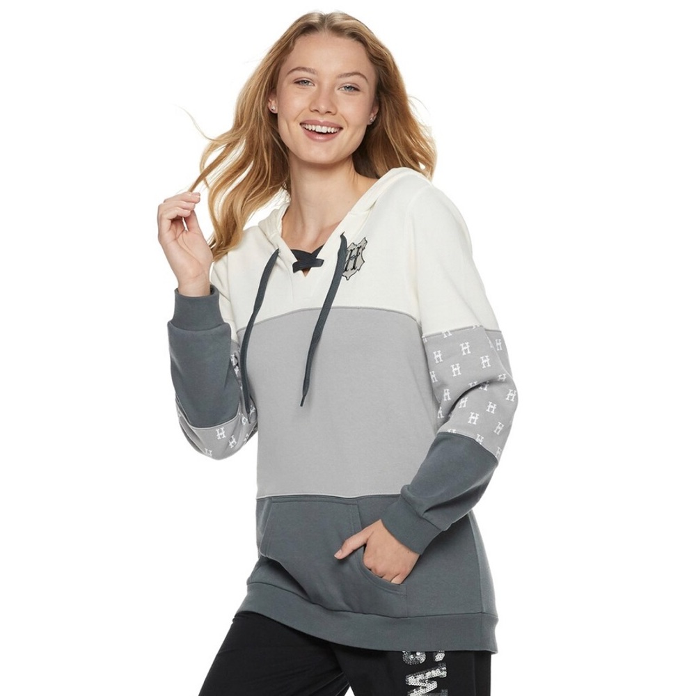 Juniors Harry Potter Hogwarts lace-up hoodie